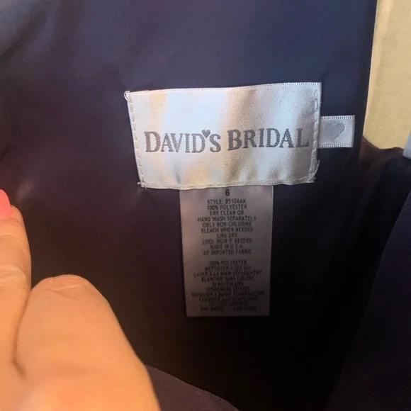 David’s Bridal Plum Dress Size 6 - Picture 6 of 7